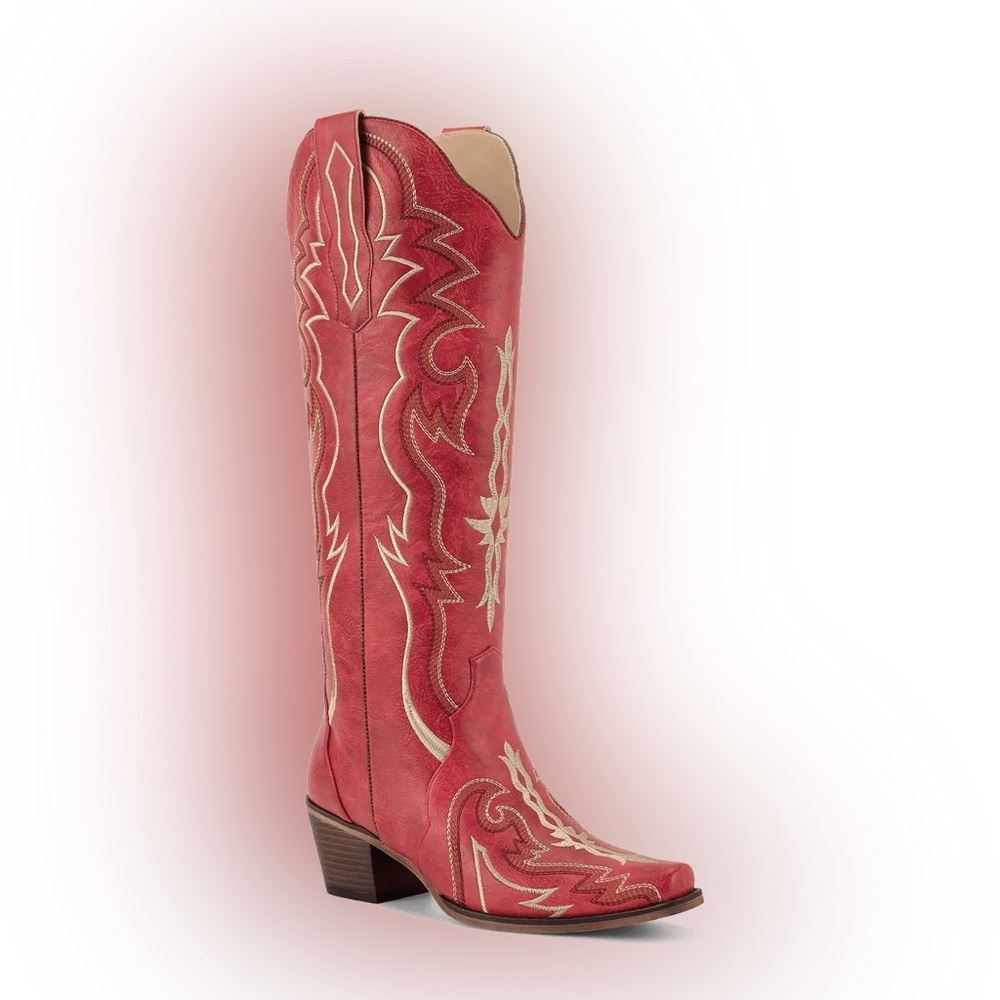 Wetkiss Red Western Cowboy Boots - The Dulcie-B
